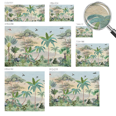 Vlies fotobehang op maat Exotische flora