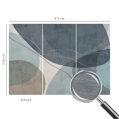 Fotobehang met een moderne abstracte print