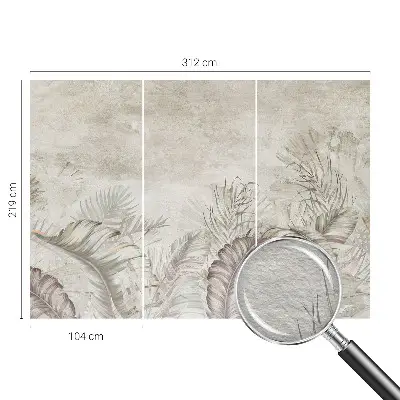 Fotobehang naadloos met een decoratief bladmotief