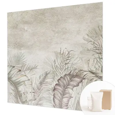 Fotobehang naadloos met een decoratief bladmotief