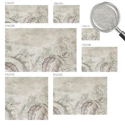 Fotobehang naadloos met een decoratief bladmotief
