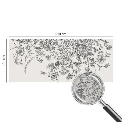 Naadloos fotobehang met een bloemenpatroon