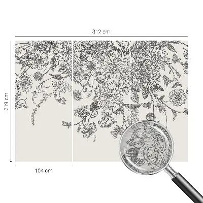 Naadloos fotobehang met een bloemenpatroon