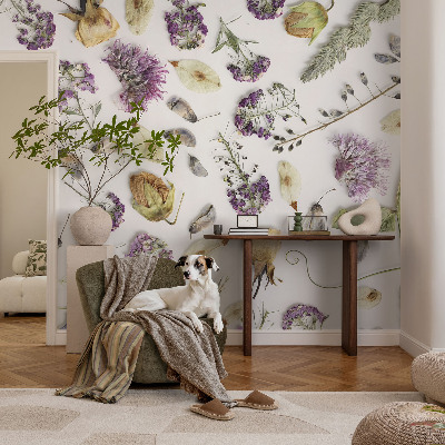 Fotobehang woonkamer Gedroogde bloemen