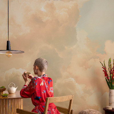 Fotobehang voor slaapkamer met etherische wolken