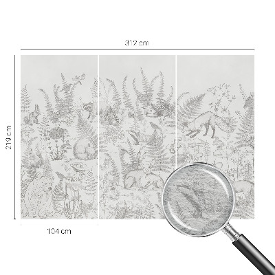 Fotobehang voor de slaapkamer Bosdieren