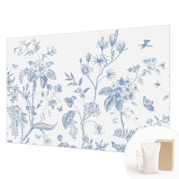 Modern fotobehang met een bloemenpatroon