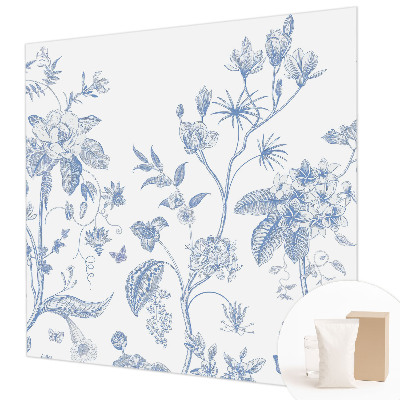 Modern fotobehang met een bloemenpatroon
