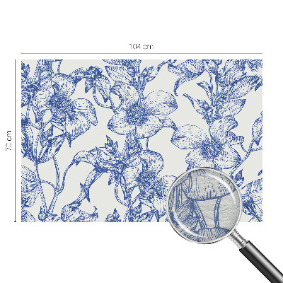 Luxe fotobehang met een dessin van bloemtakken