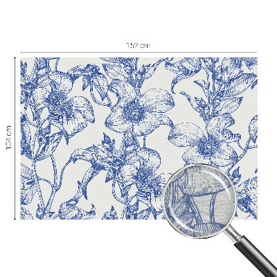 Luxe fotobehang met een dessin van bloemtakken