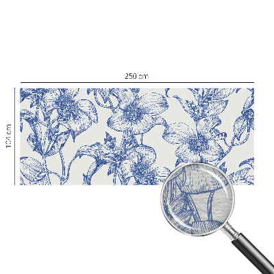 Luxe fotobehang met een dessin van bloemtakken