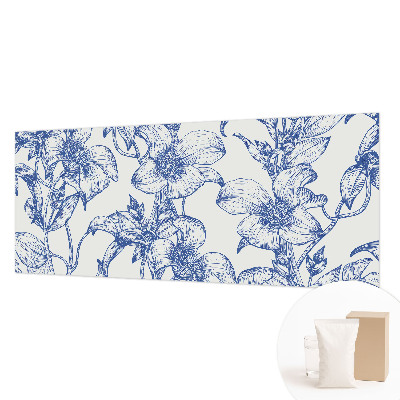 Luxe fotobehang met een dessin van bloemtakken