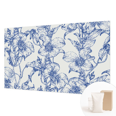 Luxe fotobehang met een dessin van bloemtakken