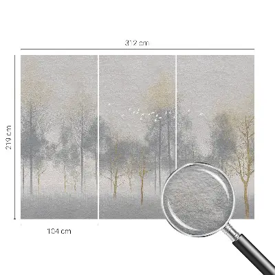 Uniek fotobehang met het motief 'Bosharmonie' voor een natuurlijke sfeer