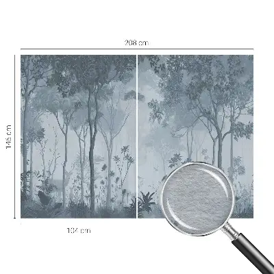 Fotobehang vliesbehang met een mystieke bosprint