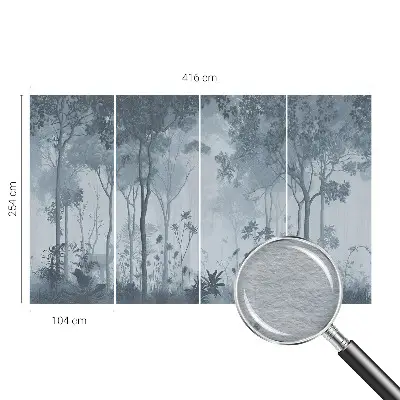 Fotobehang vliesbehang met een mystieke bosprint