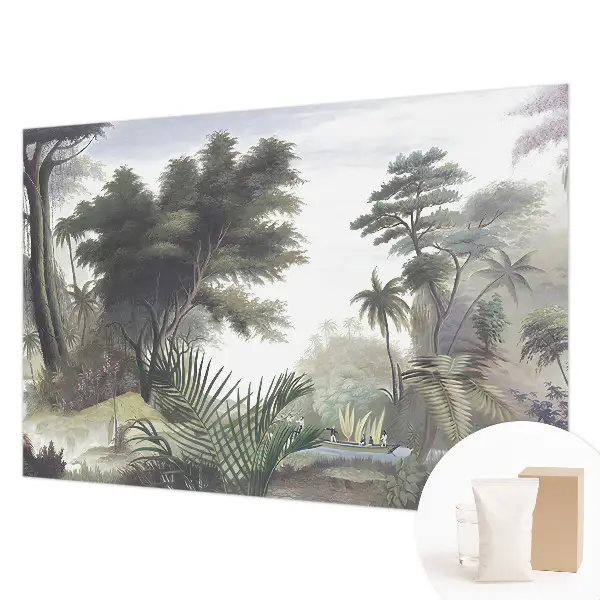 Fotobehang slaapkamer met een exotisch landschap