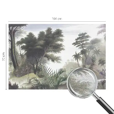 Fotobehang slaapkamer met een exotisch landschap