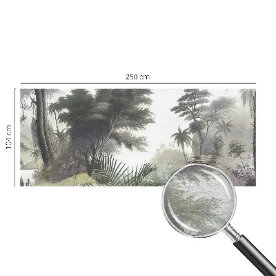 Fotobehang slaapkamer met een exotisch landschap