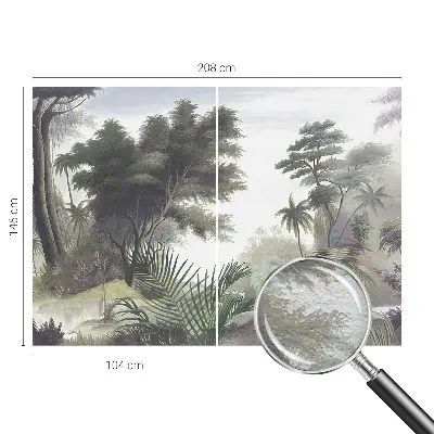 Fotobehang slaapkamer met een exotisch landschap