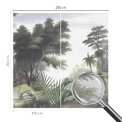 Fotobehang slaapkamer met een exotisch landschap