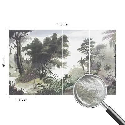 Fotobehang slaapkamer met een exotisch landschap
