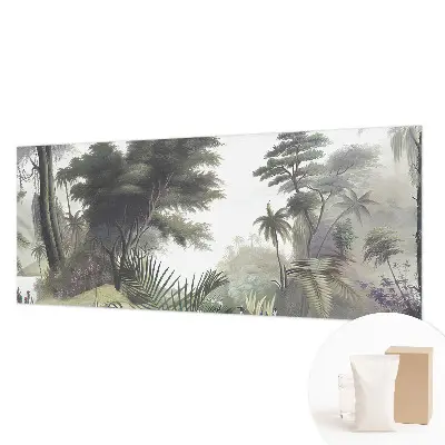 Fotobehang slaapkamer met een exotisch landschap