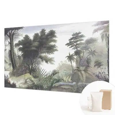 Fotobehang slaapkamer met een exotisch landschap