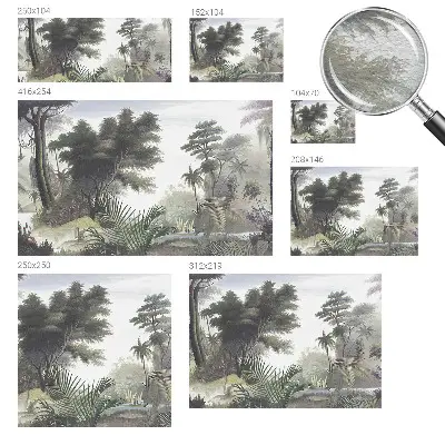 Fotobehang slaapkamer met een exotisch landschap
