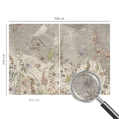 Vliesbehang fotobehang woonkamer Wilde planten