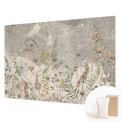 Vliesbehang fotobehang woonkamer Wilde planten