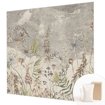 Vliesbehang fotobehang woonkamer Wilde planten