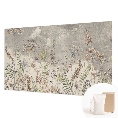 Vliesbehang fotobehang woonkamer Wilde planten