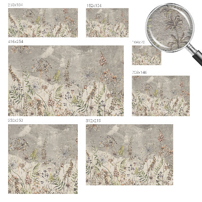 Vliesbehang fotobehang woonkamer Wilde planten
