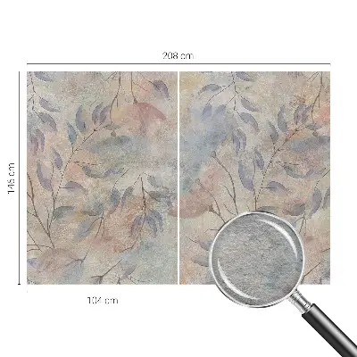 Vlies fotobehang op maat met een abstract bladmotief