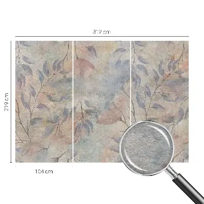 Vlies fotobehang op maat met een abstract bladmotief