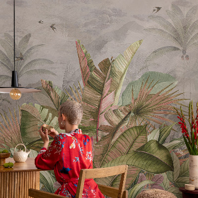 Behang met print Exotische jungle