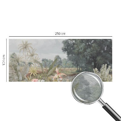 Naadloos fotobehang met een exotisch landschap als motief