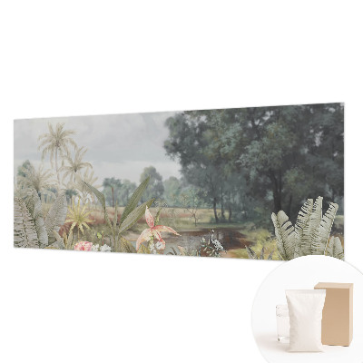 Naadloos fotobehang met een exotisch landschap als motief