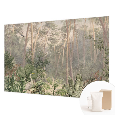 Fotobehang woonkamer met een natuurlijke, harmonieuze print voor een rustige sfeer