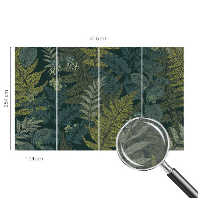 Fotobehang voor de woonkamer Groene elegantie