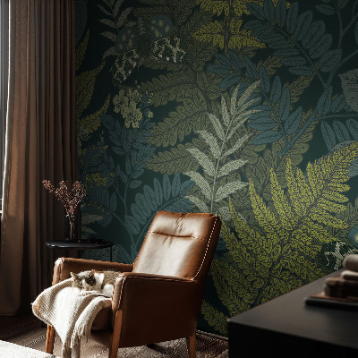 Fotobehang voor de woonkamer Groene elegantie