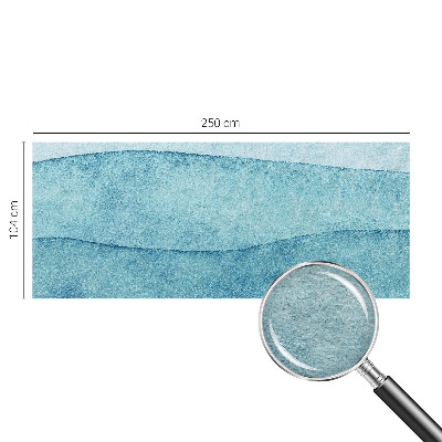Fotobehang voor de slaapkamer met een patroon van blauwe golven