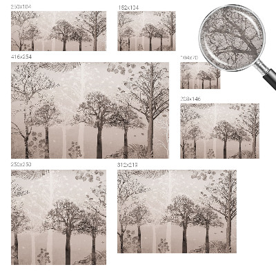 Modern fotobehang Kwetsbare bomen
