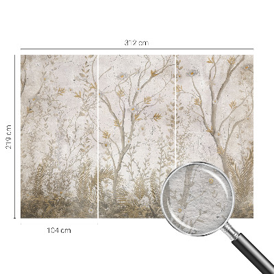 Modern fotobehang voor de woonkamer Een boshoek