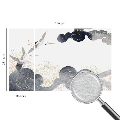 Luxe fotobehang Kraanvogels in vlucht