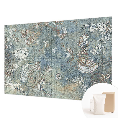 Hoogwaardig fotobehang met een romantisch dessin van rozen