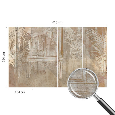 Premium fotobehang met historische ornamenten