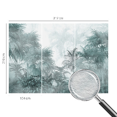 Sfeervol fotobehang met een exotisch groen motief