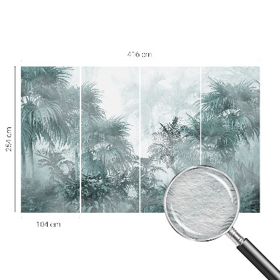 Sfeervol fotobehang met een exotisch groen motief
